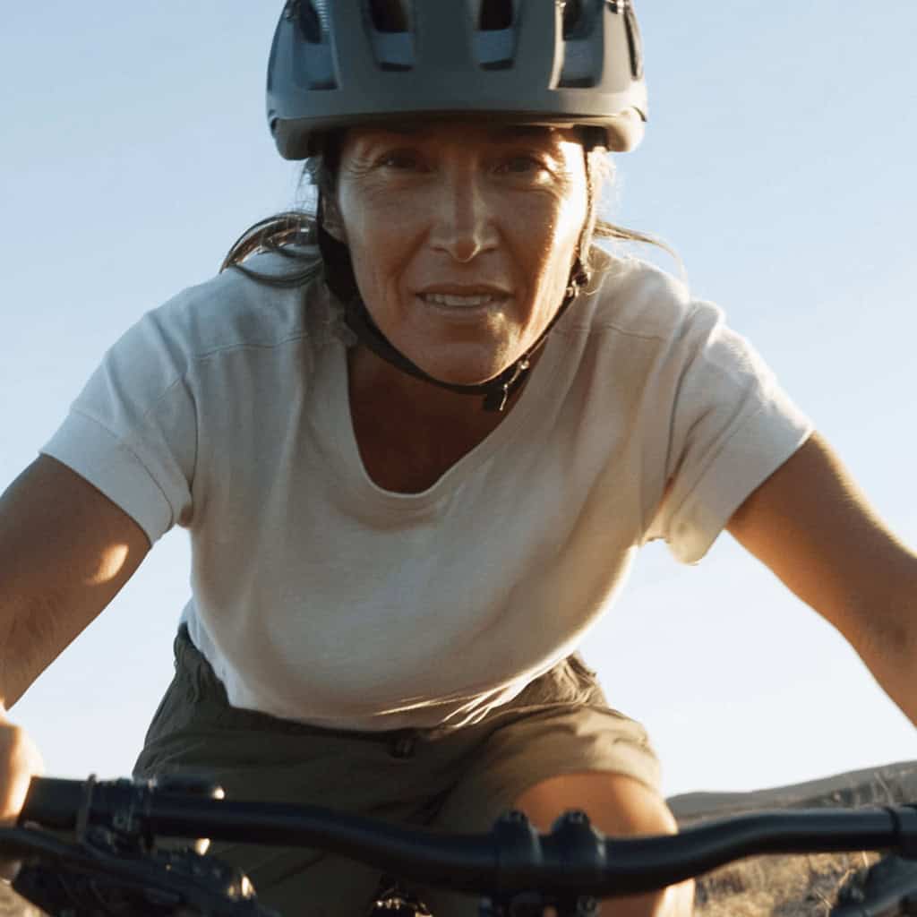 Active woman feeling healthy with stem cell therapy treatments